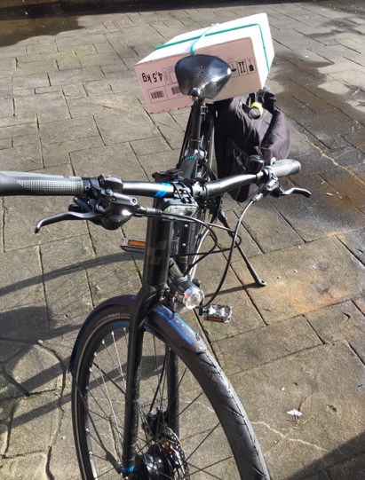 Turntable on bicycle rack